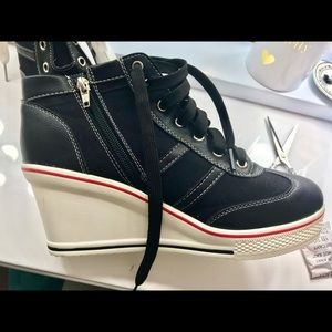 Wedge high fashion sneakers